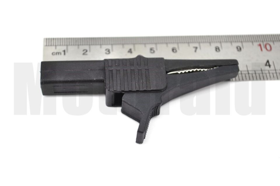 Tam İzole 85mm Siyah Krokodil 4mm Banana Jak Girişli