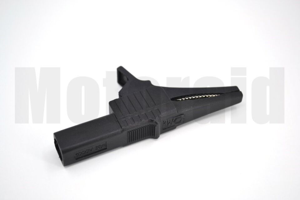 Tam İzole 85mm Siyah Krokodil 4mm Banana Jak Girişli