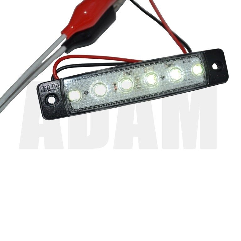 12V 24V 6 Led Beyaz Parmak Lamba Su Geçirmez İnce Dizayn Side Marker E-Mark Belgeli
