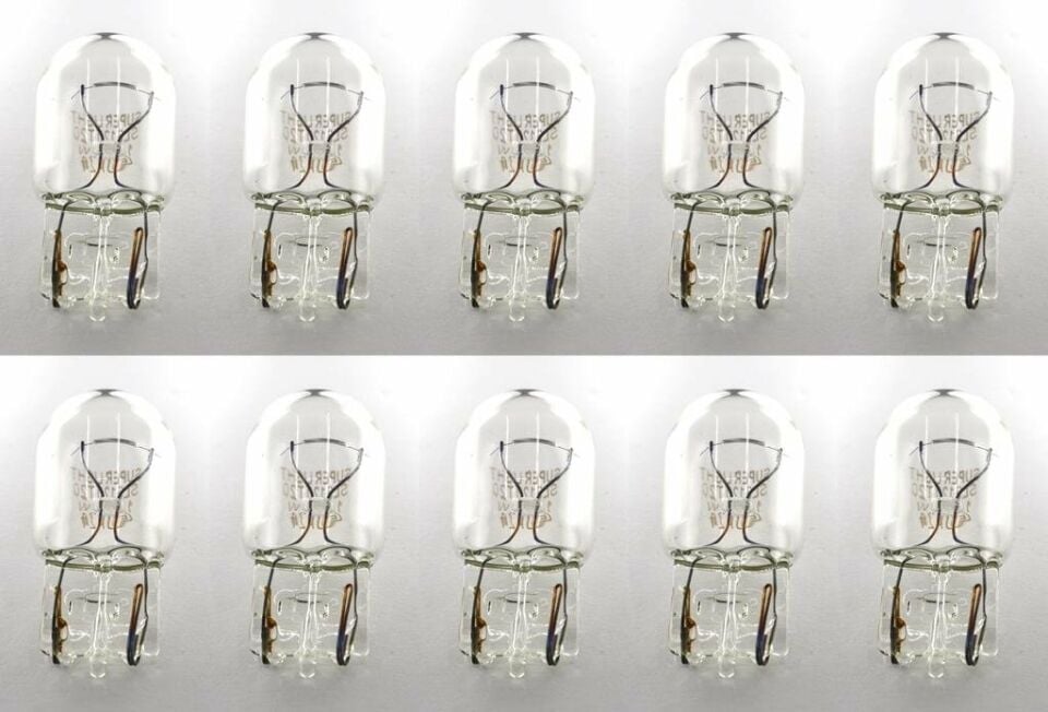 10 Adet 12V 21W T20 Dipsiz Ampul Tek Duy Stop Sinyal Ampulü