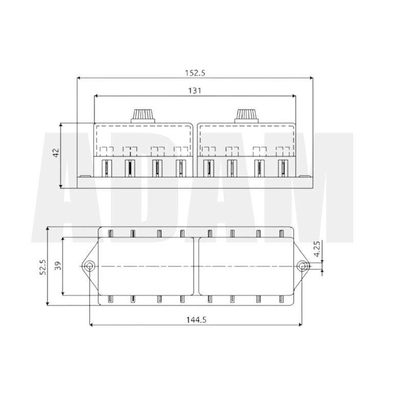 Standart Bıçak Sigorta Yuvası Kutusu 8 Sigortalık