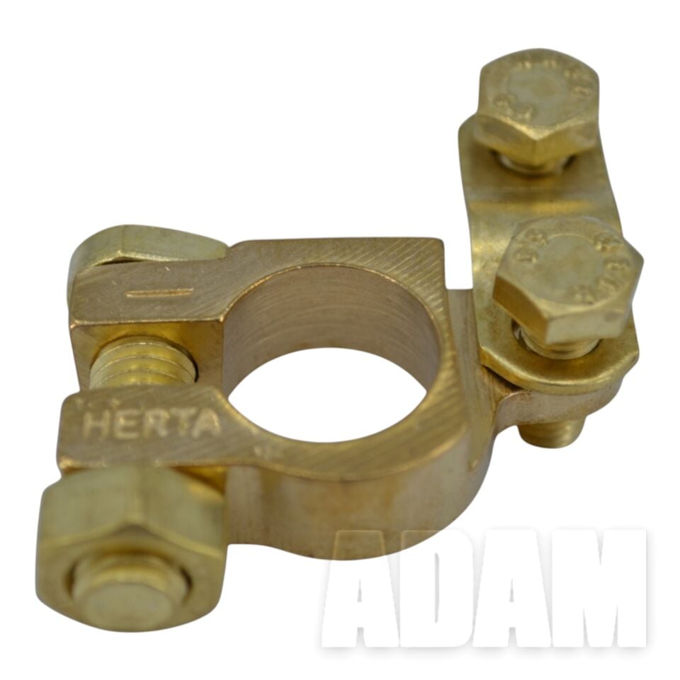 (-) Kalın Akü Kutup Başı Terminali Kesme Prinç Eksi HERTA