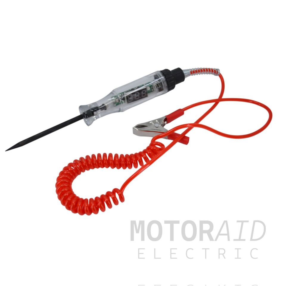 12V 24V (+) (-) Oto Elektrik Kontrol Kalemi Voltmetreli Test Cihazı Spiral Kablolu Oto Test Kalemi