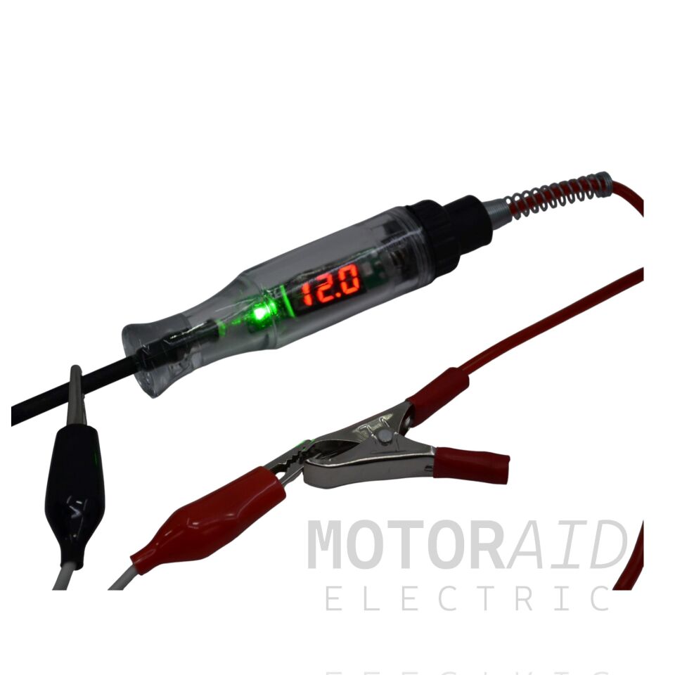 12V 24V (+) (-) Oto Elektrik Kontrol Kalemi Voltmetreli Test Cihazı Spiral Kablolu Oto Test Kalemi