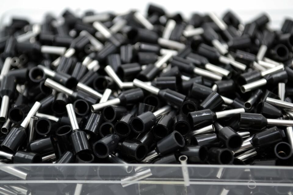 1000 Adet 1,50mm² Kablo Yüksüğü Bakır Siyah Yüksük TYIF-1,5