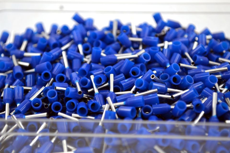 1000 Adet 0,75mm² Kablo Yüksüğü Bakır Mavi Yüksük TYIF-0,75