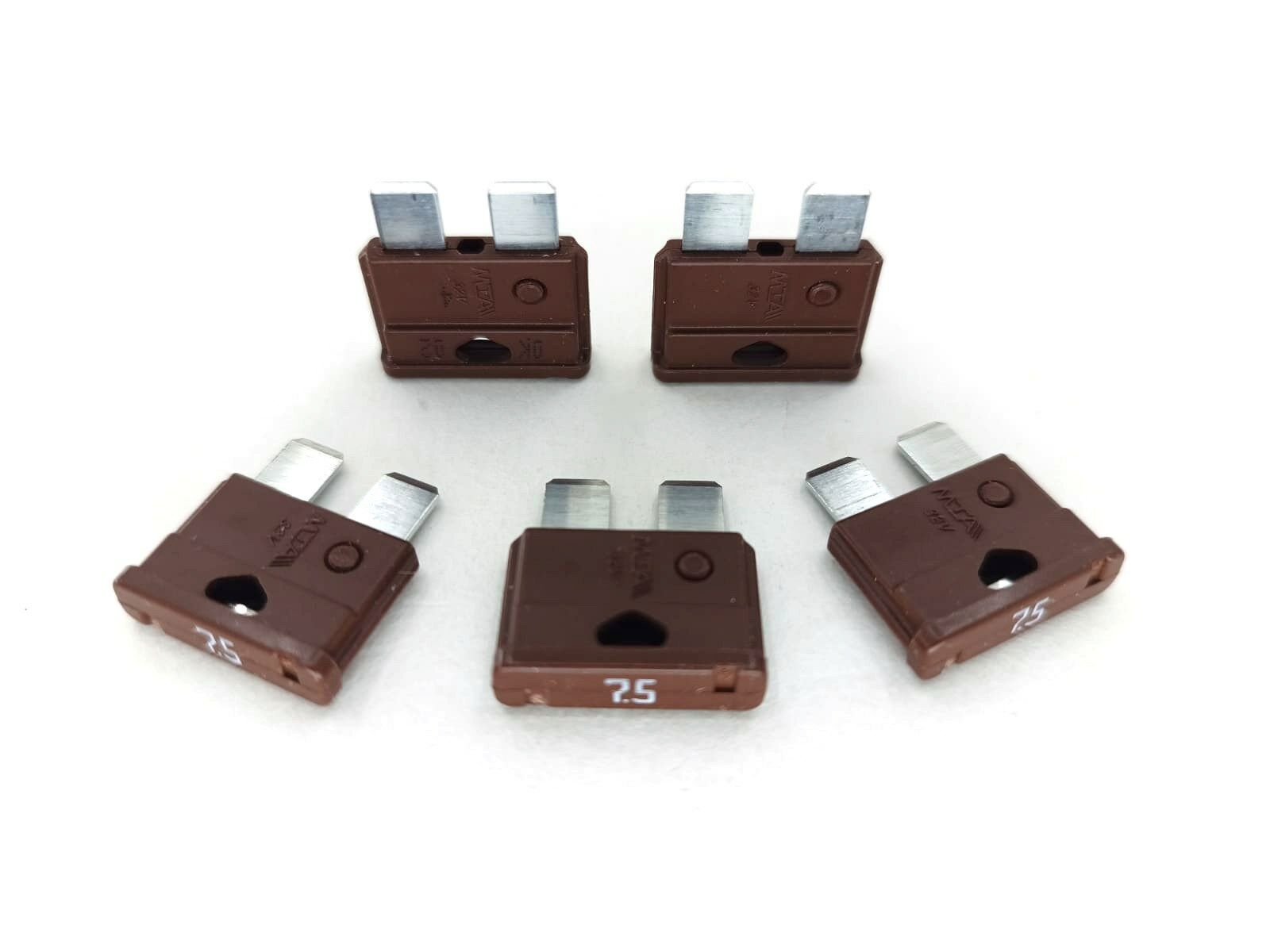 5 Adet 7,5 Amper Kahverengi Standart Bıçak Sigorta 7,5A