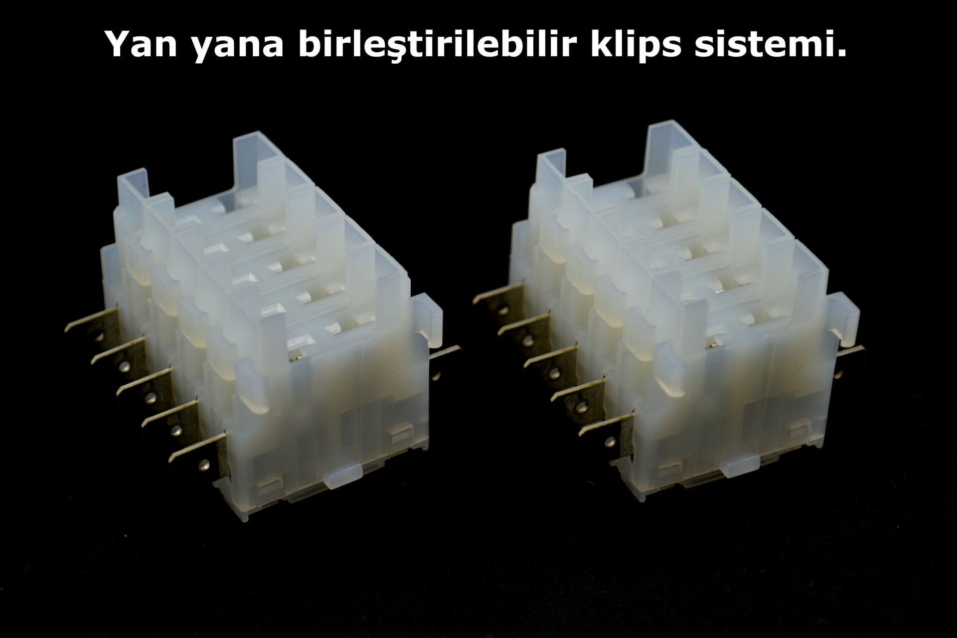 Standart Bıçak Sigorta Tutucu Soket Fişli Yuva Kutu Geçmeli Beyaz
