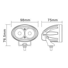 4X4 Xmax Motosiklet Sis Farı Lambası Beyaz Işık Power Led Elips