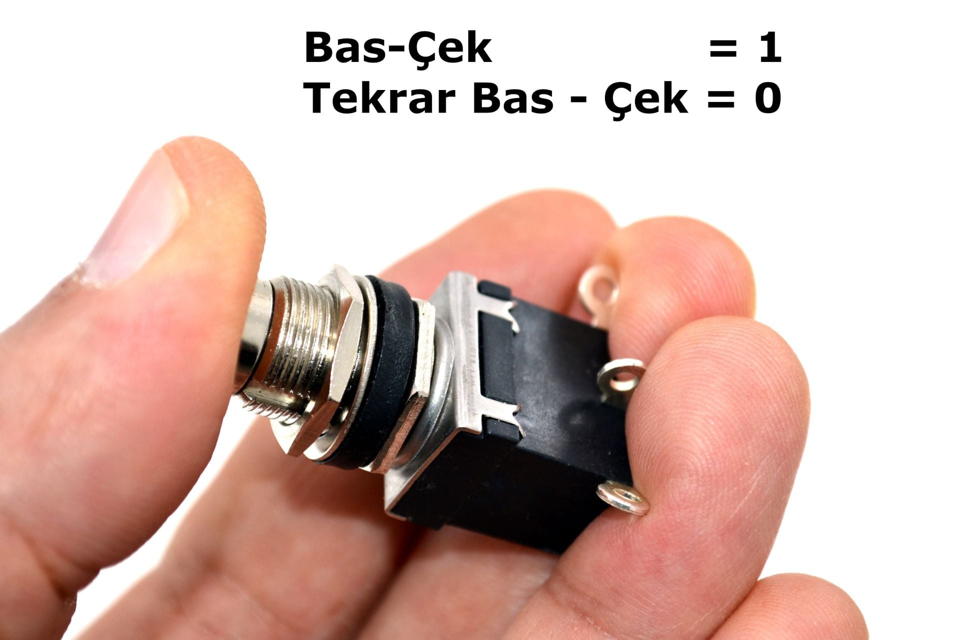 Ayak Pedal Basma 1-0 Metal Anahtar 3 Pin Kalıcı