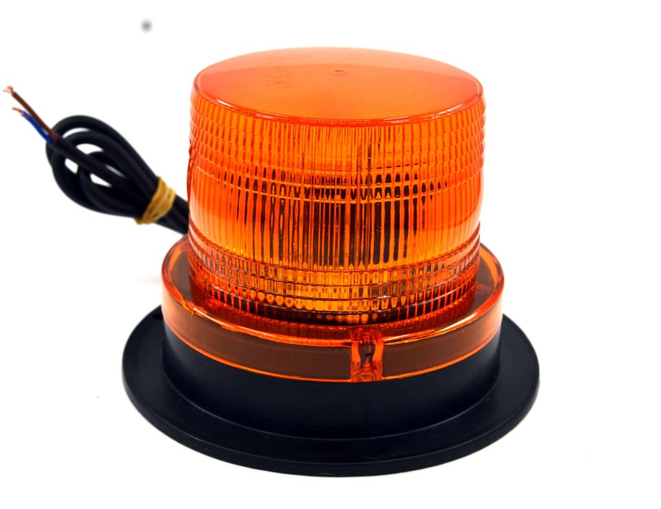 12V-100V Küçük Turuncu İkaz Tepe Lambası Led Çakar Mıknatıslı