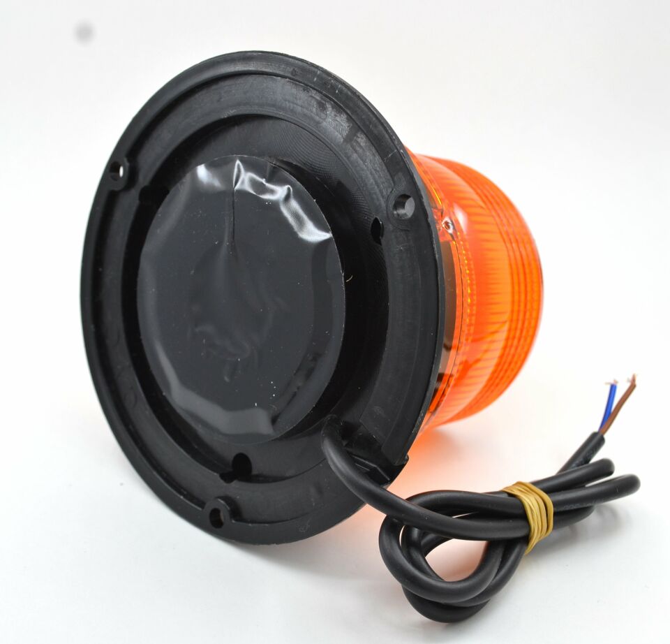 12V-100V Küçük Turuncu İkaz Tepe Lambası Led Çakar Mıknatıslı