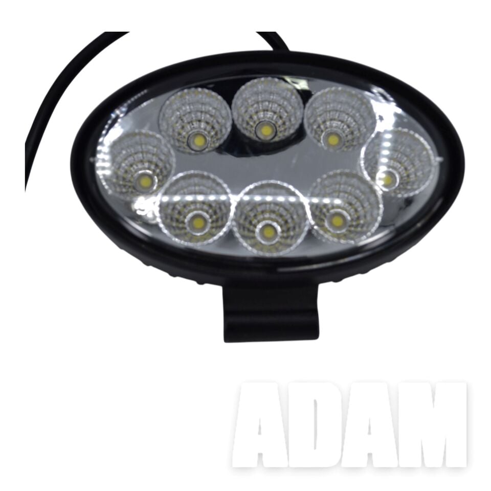 Oval Aydınlatma Çalışma Lambası Beyaz Ledli İş Makinası Traktör Forklift