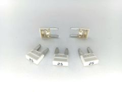 Mini Bıçak Sigorta 5 Adet 25A Beyaz 25 Amper