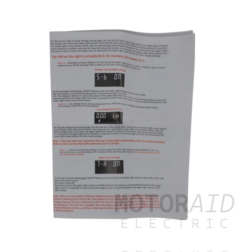 Akü Kapasite Voltaj Göstergesi Dijital