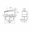 5 Adet Mini Micro Switch Paletli KW10 Z1P 90 Derece Yan L Pin