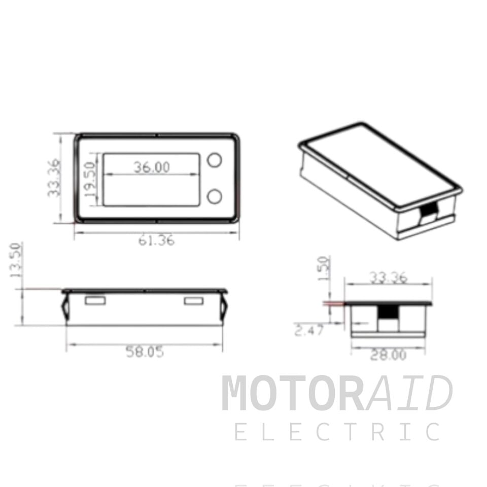 Akü Kapasite Voltaj Göstergesi Dijital