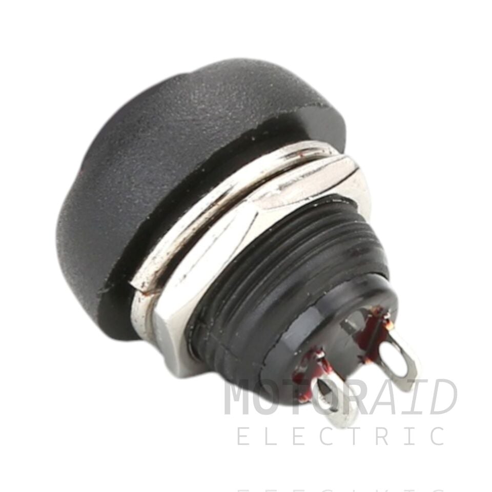 12mm Siyah Plastik Push Buton Yaylı MT-ANY32