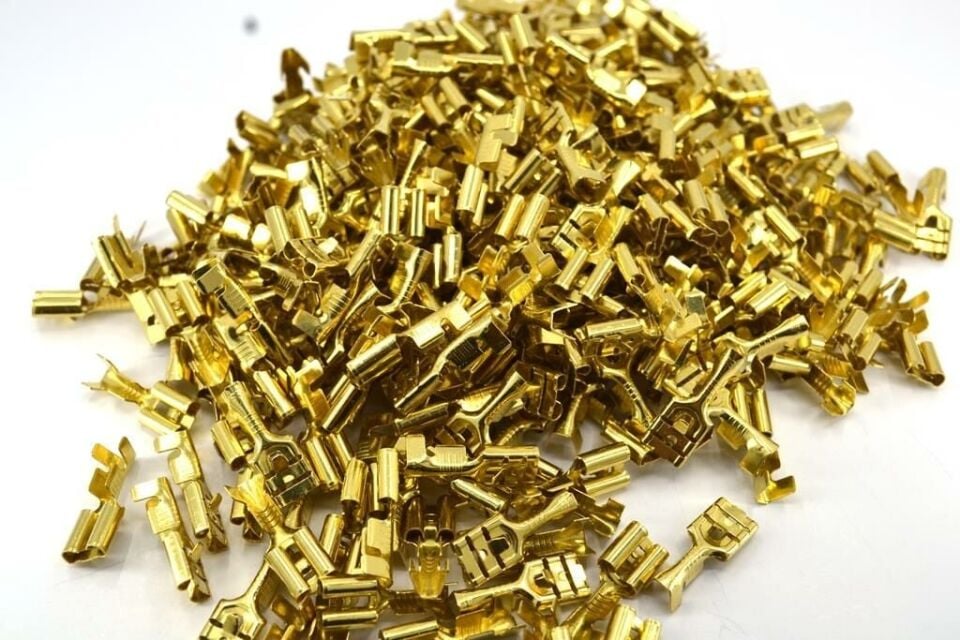 300 Adet 6.3 Tırnaklı Dişi Pirinç Terminal Fiş Kablo Ucu (6,3mm)