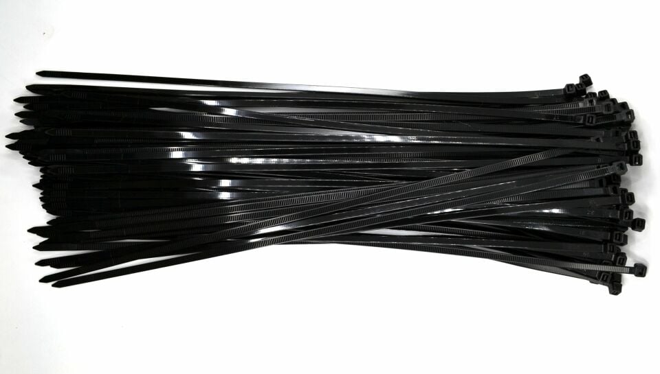 43cm Siyah Kablo Bağı 430x4,8 Ultraviyole Dayanıklı 100 Adetli Poşet