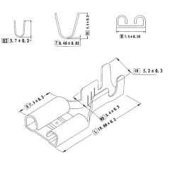 300 Adet 6,3 Tırnaksız Dişi Terminal Fiş Kablo Ucu