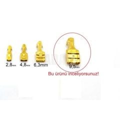 100 Adet 9,5 Tırnaksız Dişi Terminal Fiş Kablo Ucu