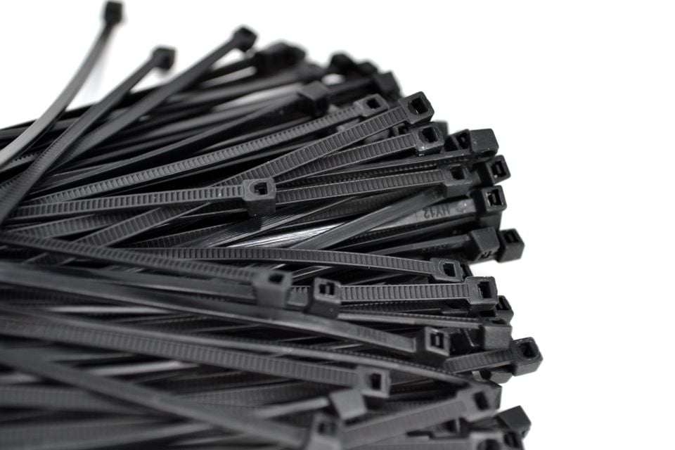 10cm Siyah Kablo Bağı 100x2,5 Ultraviyole Dayanıklı 100 Adetli Poşet