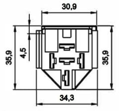 5 Fişli Mini Röle Soketi 6,3mm Fişli Rölelere Göre Bakır Kablolu ELO 207150251 Geçmeli