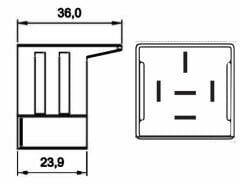 5 Fişli Mini Röle Soketi Bakır Kablolu ELO 207150251 Geçmeli 6,3mm Fişli Rölelere Göre