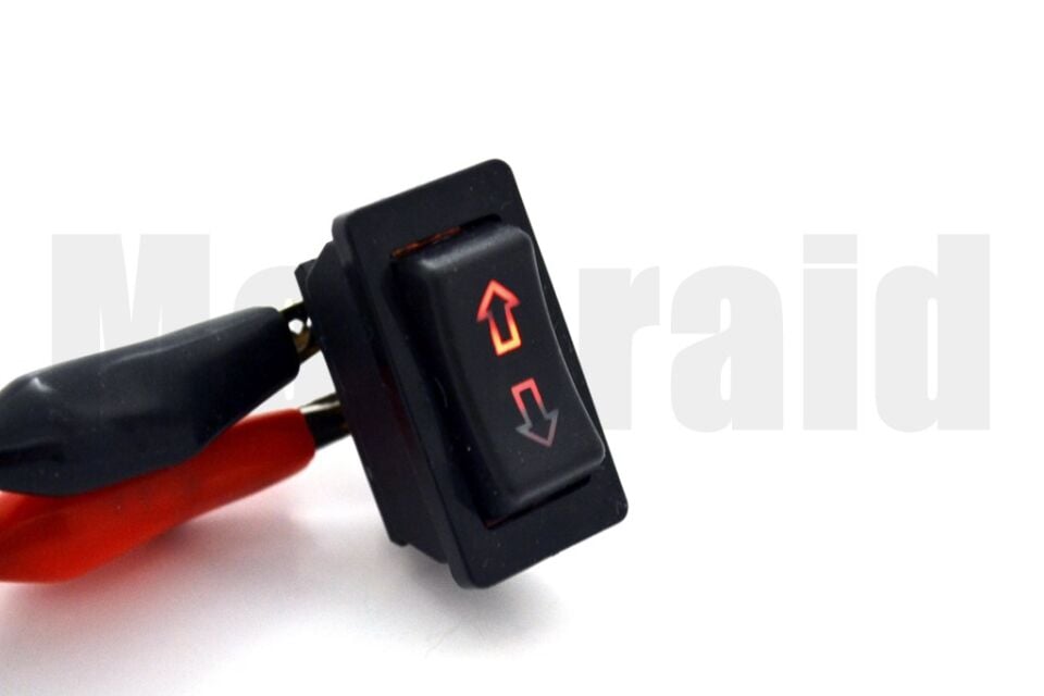 Oklu Cam Düğmesi Anahtarı Kırmızı Işıklı 5 Pinli Üniversal