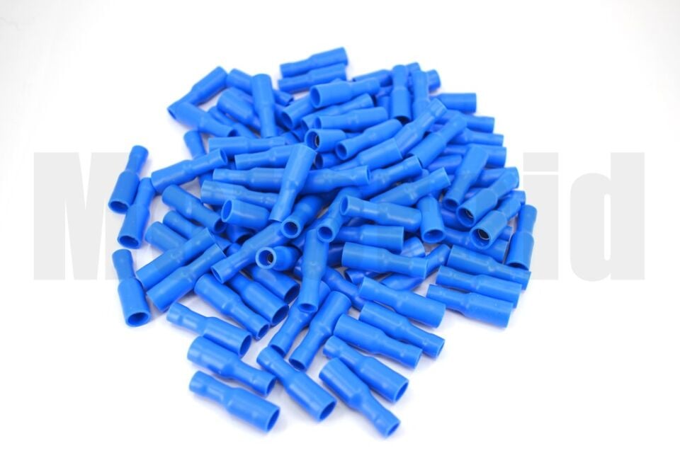 100 Adet Yuvarlak Dişi Mavi 1,50-2,50mm Kablo Ucu Fiş TPBD-2040
