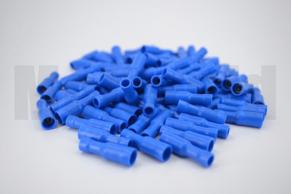 100 Adet Yuvarlak Dişi Mavi 1,50-2,50mm Kablo Ucu Fiş TPBD-2040