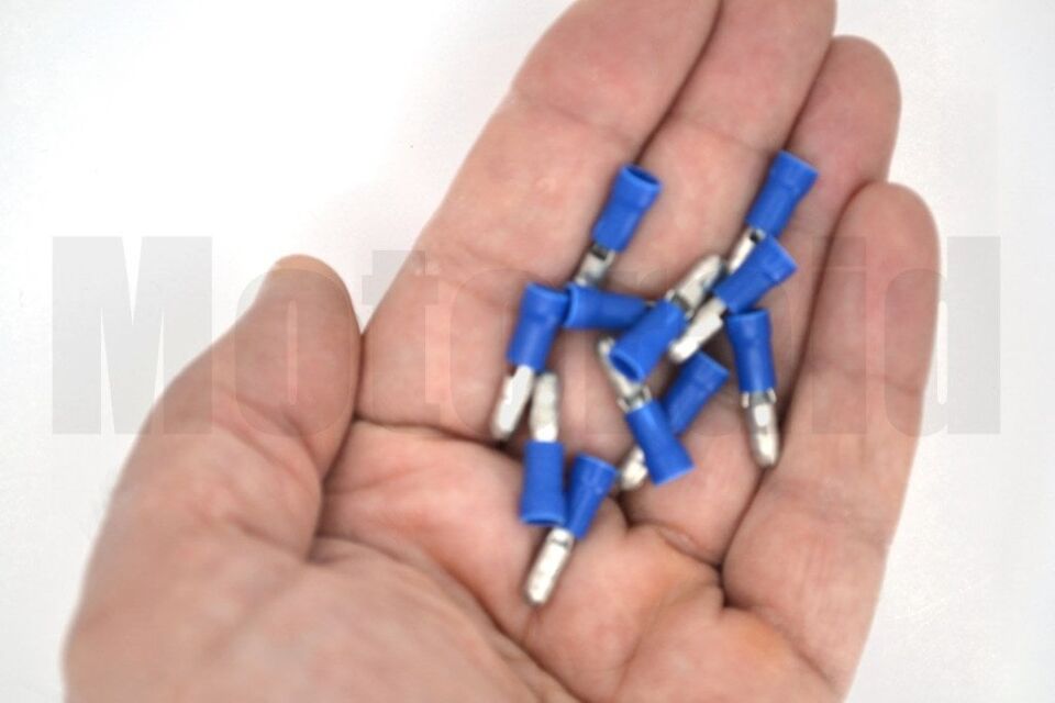 100 Adet Yuvarlak Erkek Mavi 1,50-2,50mm Kablo Ucu Fiş TPBE-2040