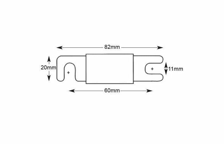 300A ANL Sigorta Marine Tekne Forklift İş Makinesi Seramik MT-ANLS300