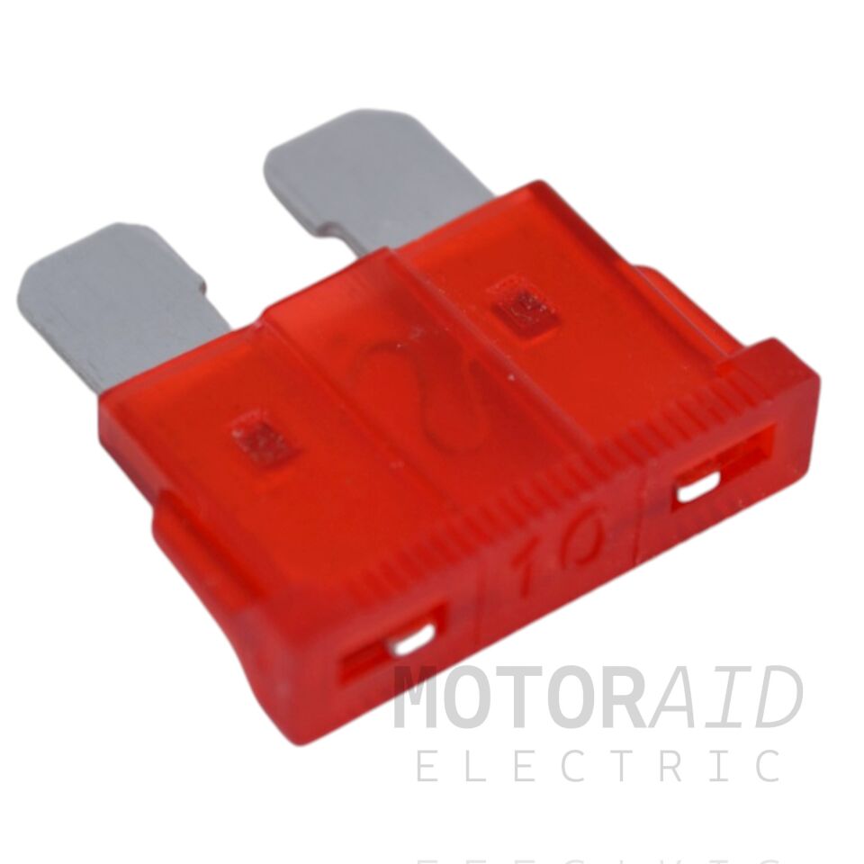 100 Adet 10A Kırmzı Standart Oto Bıçak Sigorta 12V - 32V DC