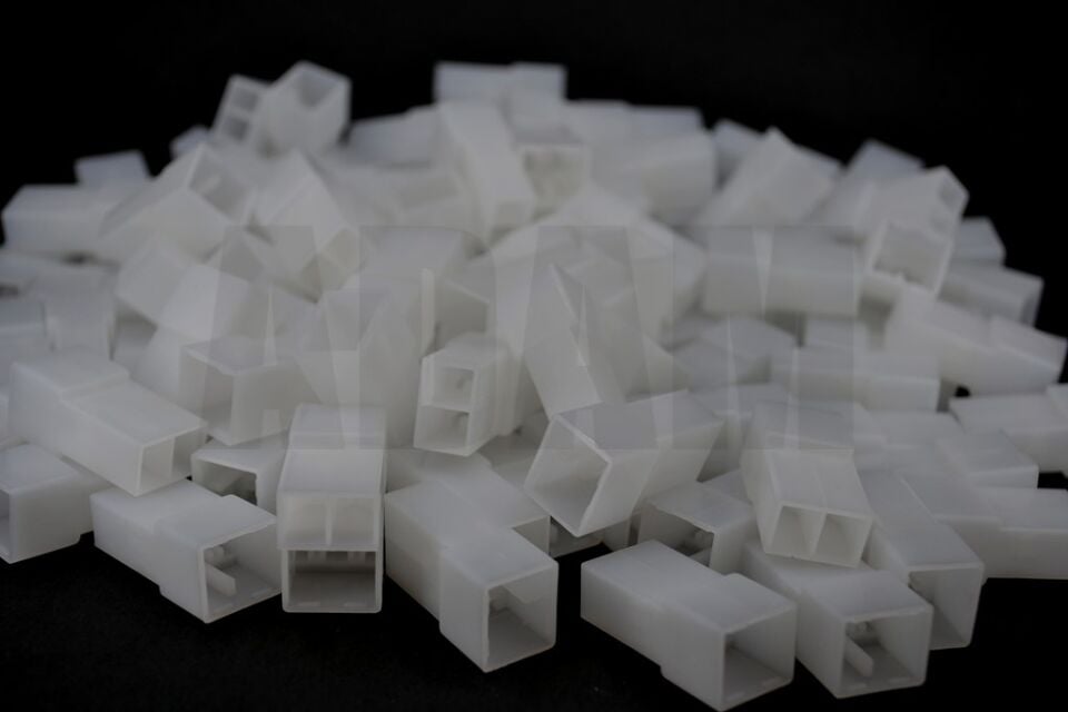 100 Adet 2 Terminal Dişi Konnektör Kılıf (6,3 Erkek Fiş İçin)