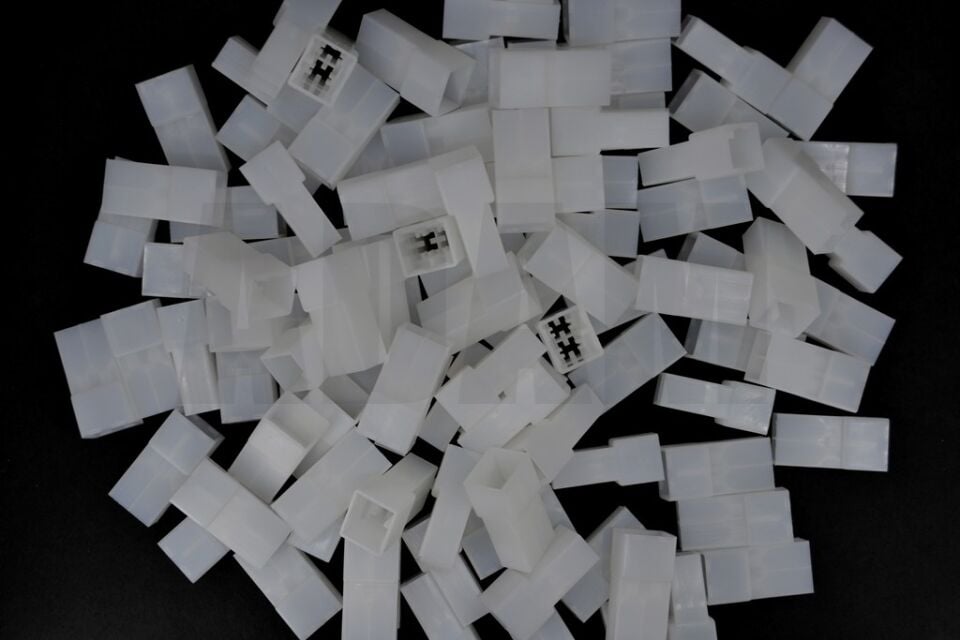 100 Adet 2 Terminal Dişi Konnektör Kılıf (6,3 Erkek Fiş İçin)