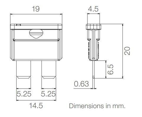 100 Adet 7,5A Kahverengi Standart Oto Bıçak Sigorta 12V - 32V DC