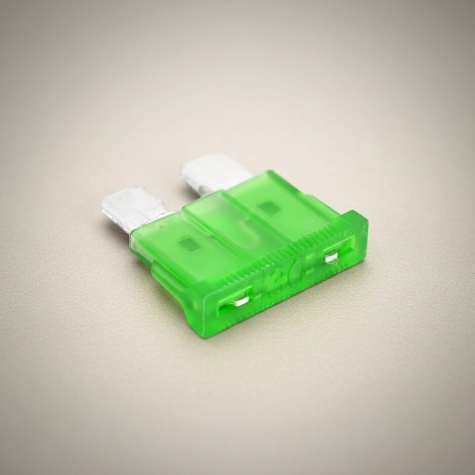 100 Adet 30A Yeşil Standart Oto Bıçak Sigorta 12V - 32V DC