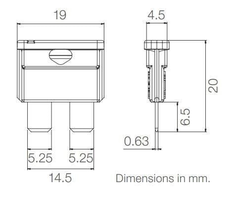 100 Adet 5A Turuncu Standart Oto Bıçak Sigorta 12V - 32V DC