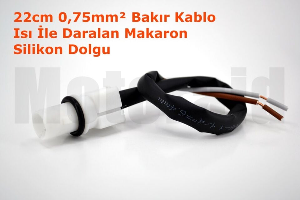 T10 Ampul Duyu Daralan Makaronlu Kablolu Ön Park Yan Sinyal Lamba Soketi