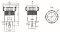 Kalıcılı 19mm 12V 20A Power Logolu Yeşil Işıklı 1-0 Elektrik Anahtarı MT-ANK11