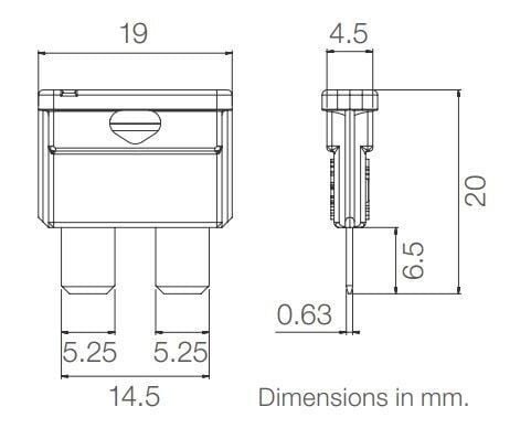 100 Adet 3A Mor Standart Oto Bıçak Sigorta 12V - 32V DC