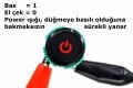 Yaylı 19mm 12V 20A Power Logolu Kırmızı Işıklı Buton Elektrik Anahtarı MT-ANY10