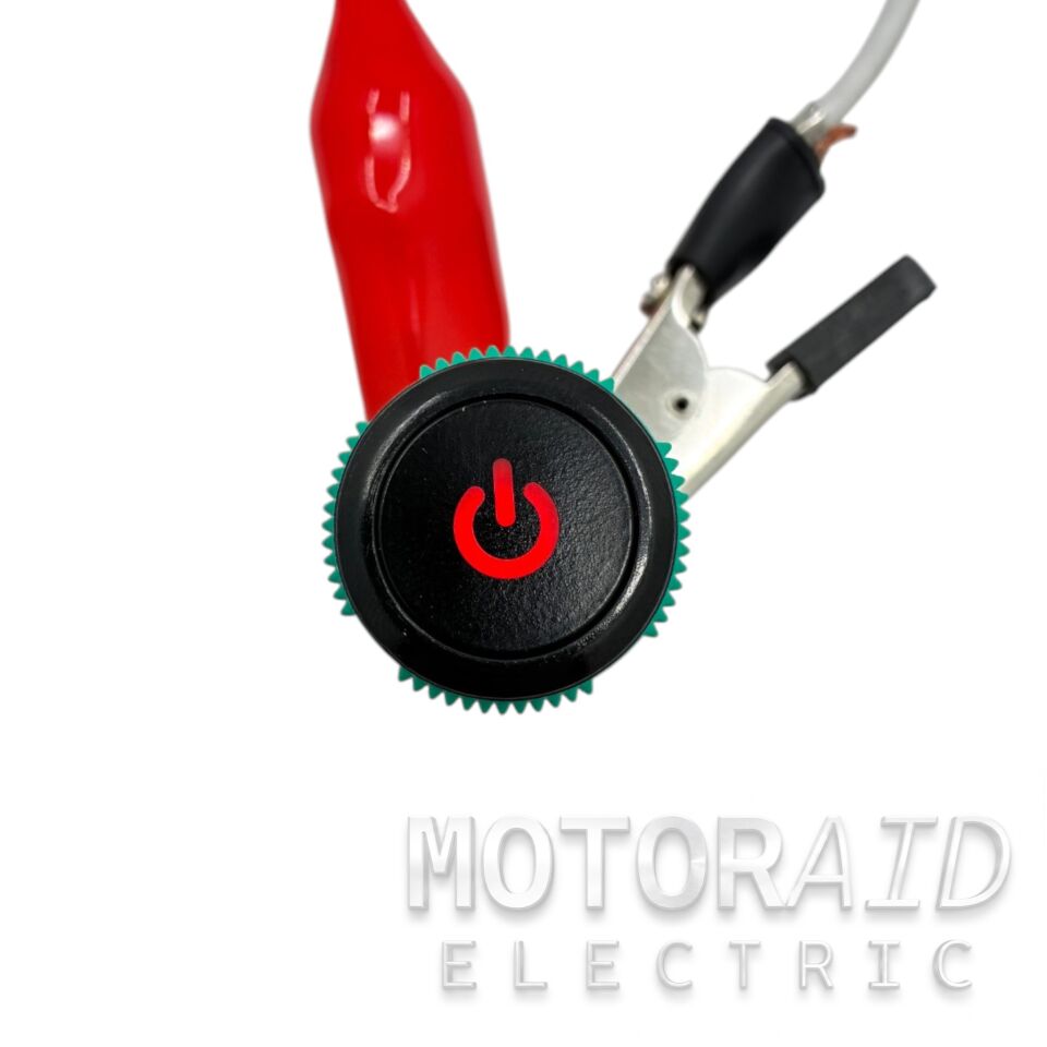 Yaylı 19mm 12V 20A Power Logolu Kırmızı Işıklı Buton Elektrik Anahtarı MT-ANY10