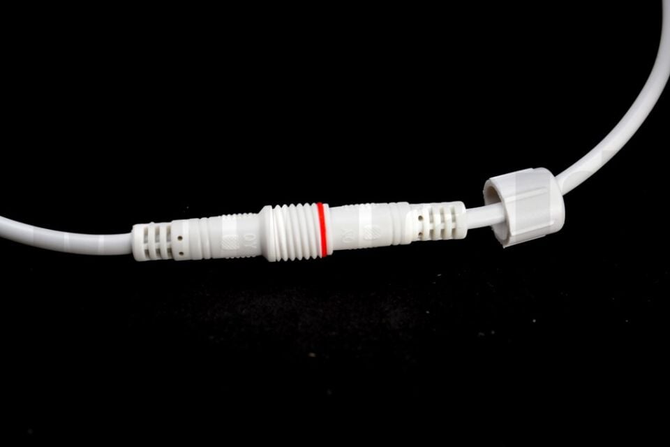 2 Kablolu Beyaz Elektrik Bağlantı Konnektör IP67 Su Geçirmez