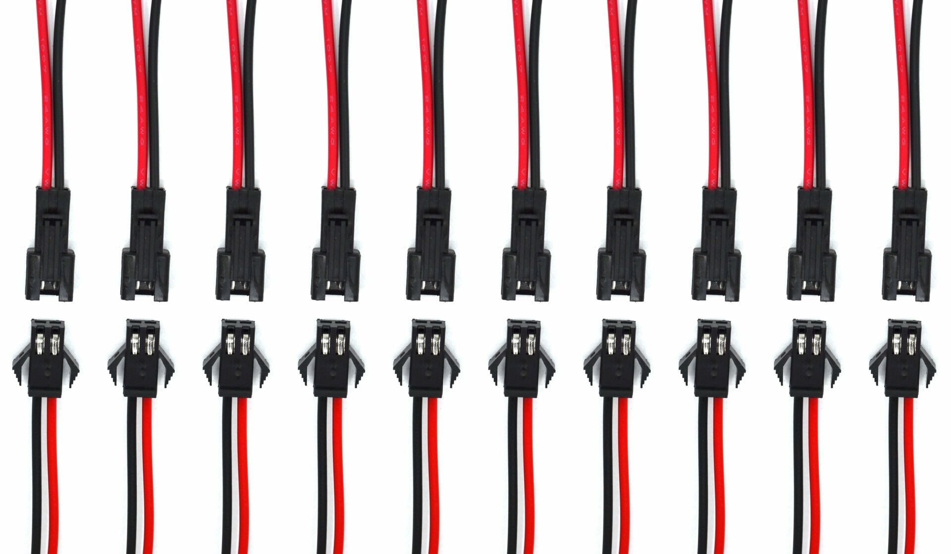 1 Takım 2 Pin 10cm Kablolu JST LED Konnektör Elektrik Soketi MT-17