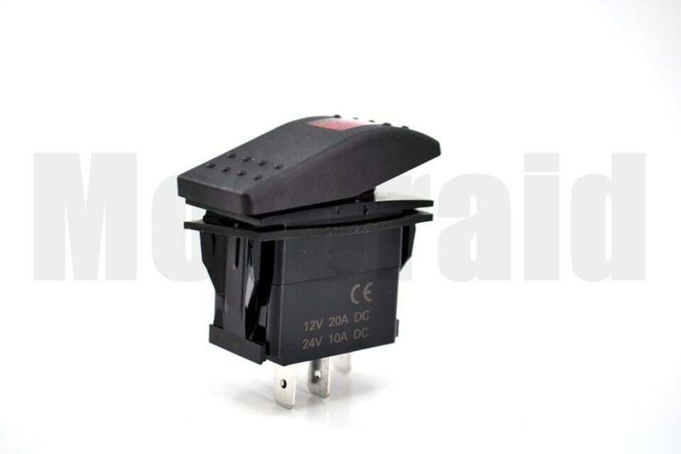 Marine Karavan Anahtar 12V 24V Kırmızı Işıklı Carling Tip Yaylı-0