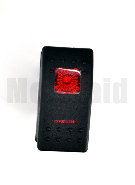 Marine Karavan Anahtar 12V 24V Kırmızı Işıklı Carling Tip Yaylı-0-Yaylı