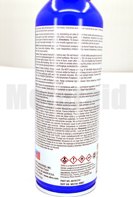 Teflon Katkılı Yağlayıcı Pas Sökücü Koruyucu Multi Sprey  210ML